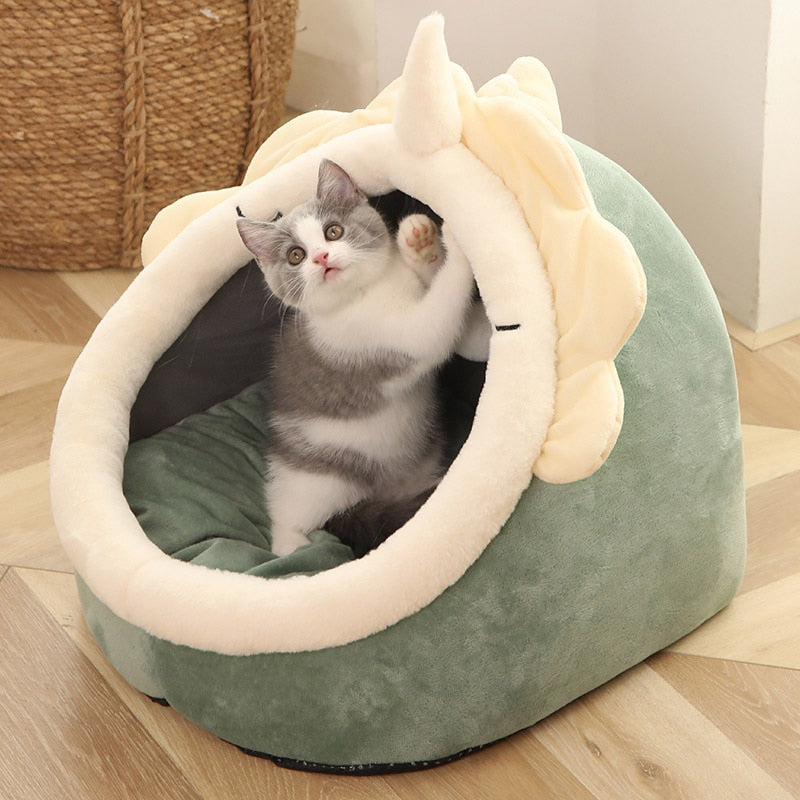 Washable Plush Cat and Critter Cave House