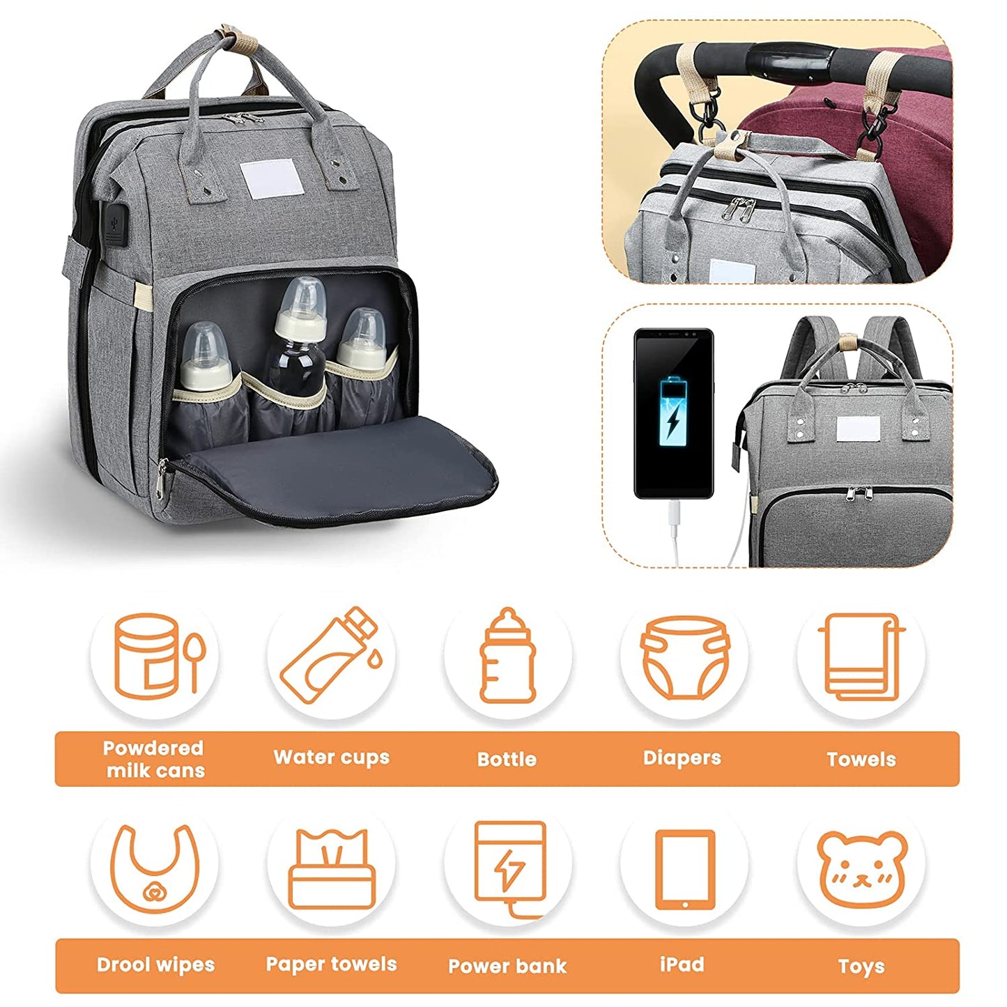 Multifunction Travel Backpack Baby Changing Station