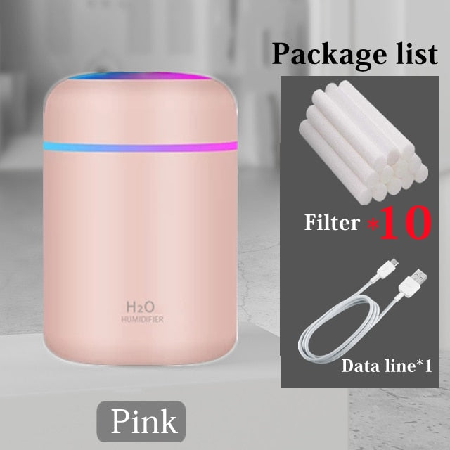 Portable USB Humidifier with Colorful Night Light