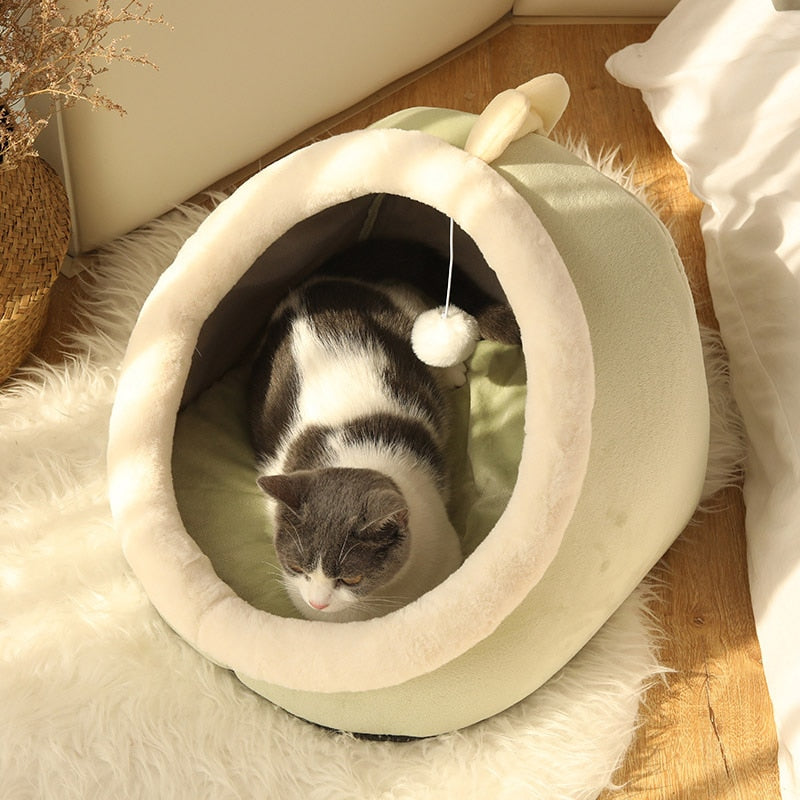 Washable Plush Cat and Critter Cave House