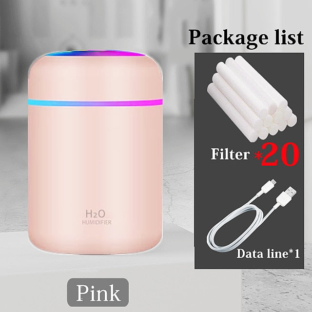 Portable USB Humidifier with Colorful Night Light