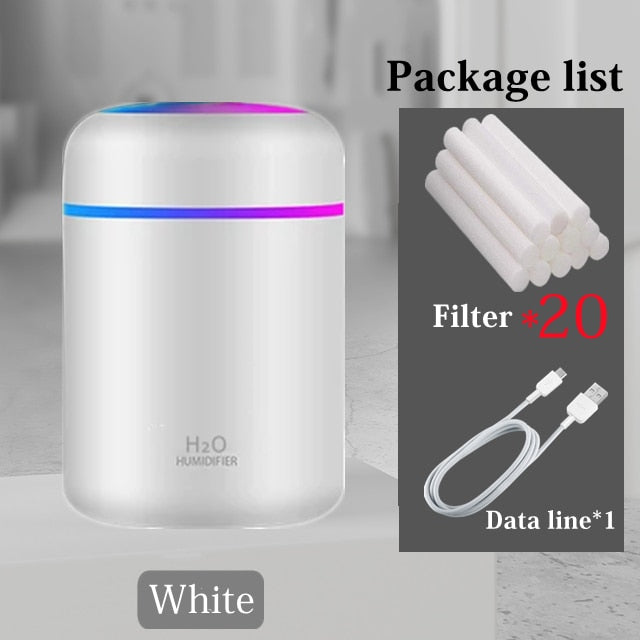 Portable USB Humidifier with Colorful Night Light