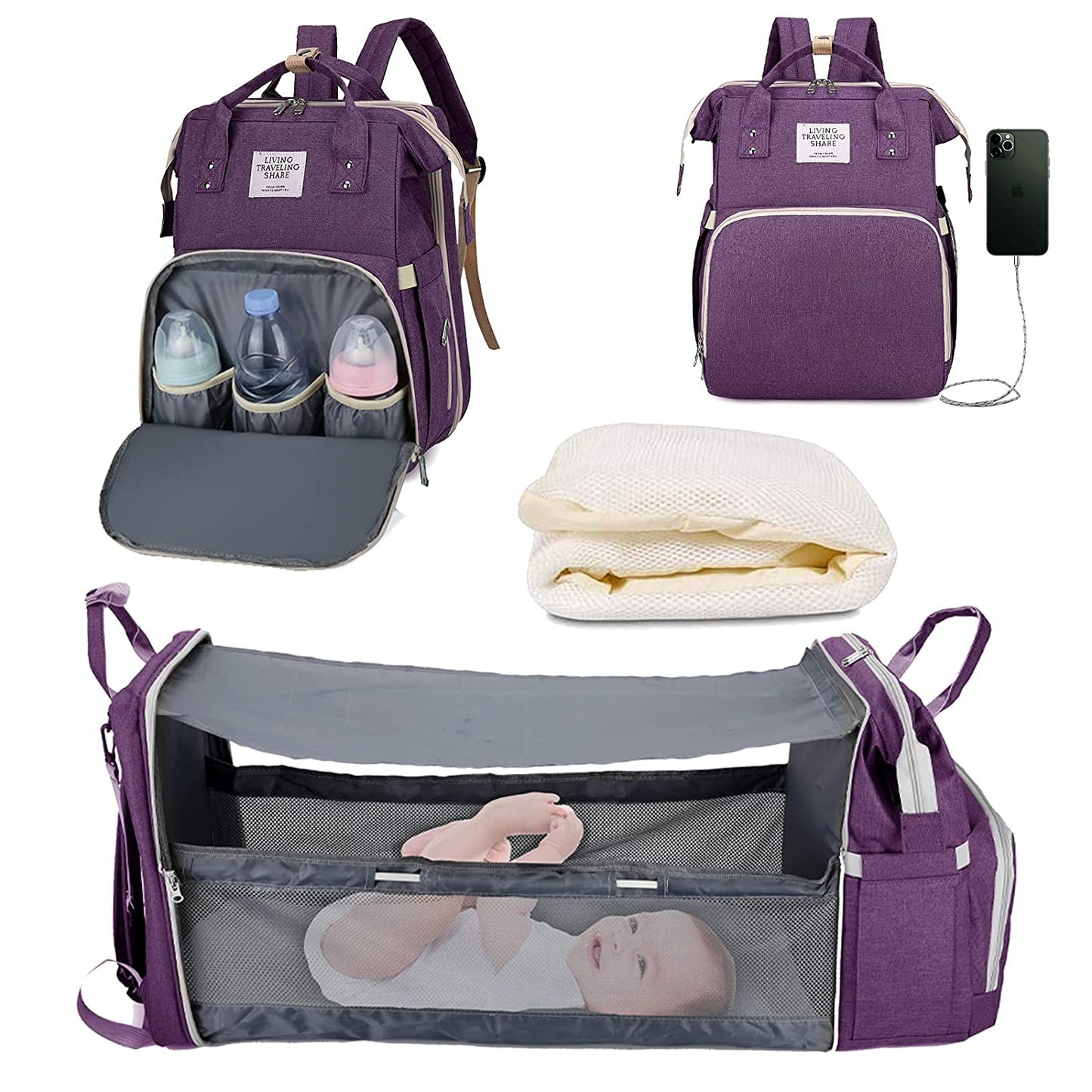 Multifunction Travel Backpack Baby Changing Station