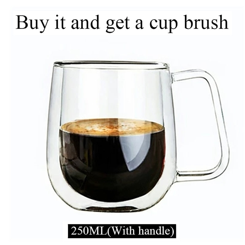 Double Walled Coffee Mug & Glass