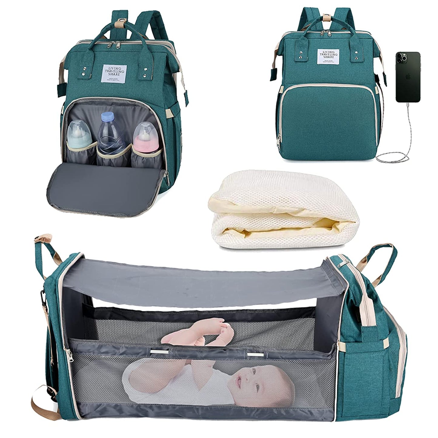 Multifunction Travel Backpack Baby Changing Station