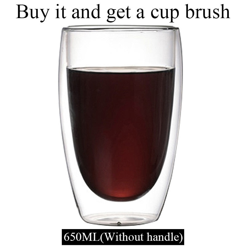 Double Walled Coffee Mug & Glass