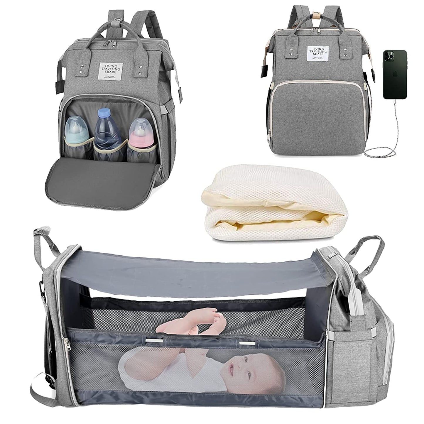 Multifunction Travel Backpack Baby Changing Station