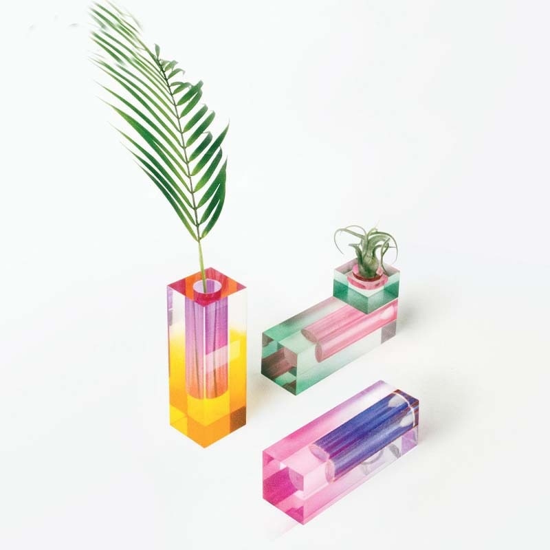 Modern Rainbow Pillar Vase