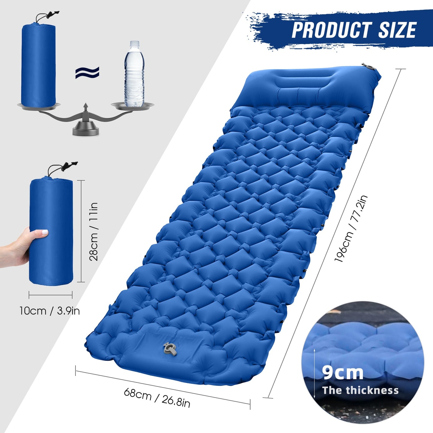 Portable Lightweight Air Mattress Sleeping Pad