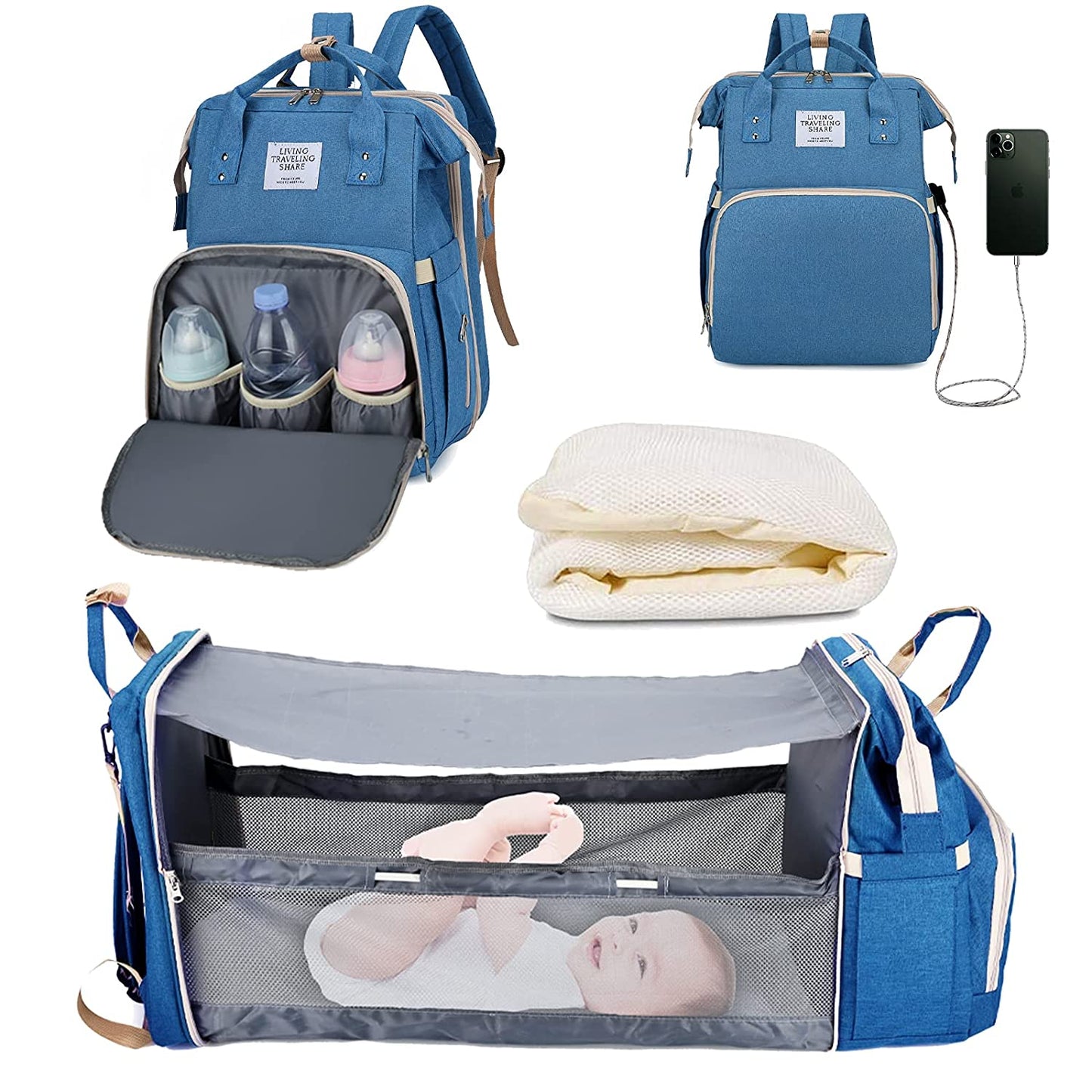 Multifunction Travel Backpack Baby Changing Station