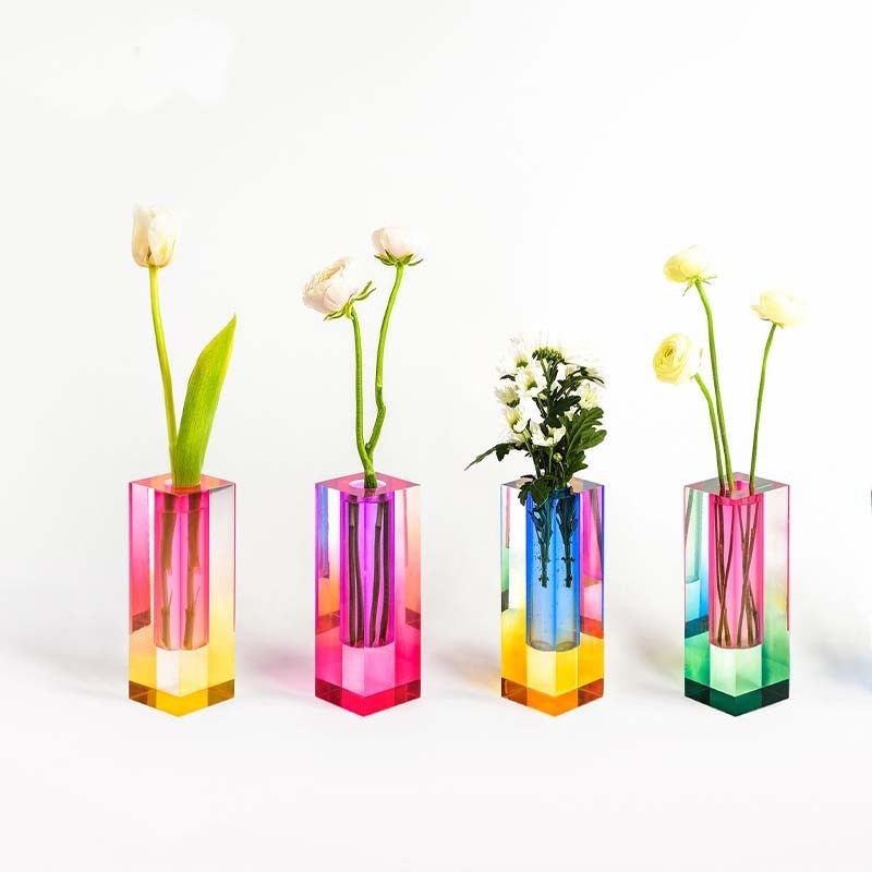 Modern Rainbow Pillar Vase