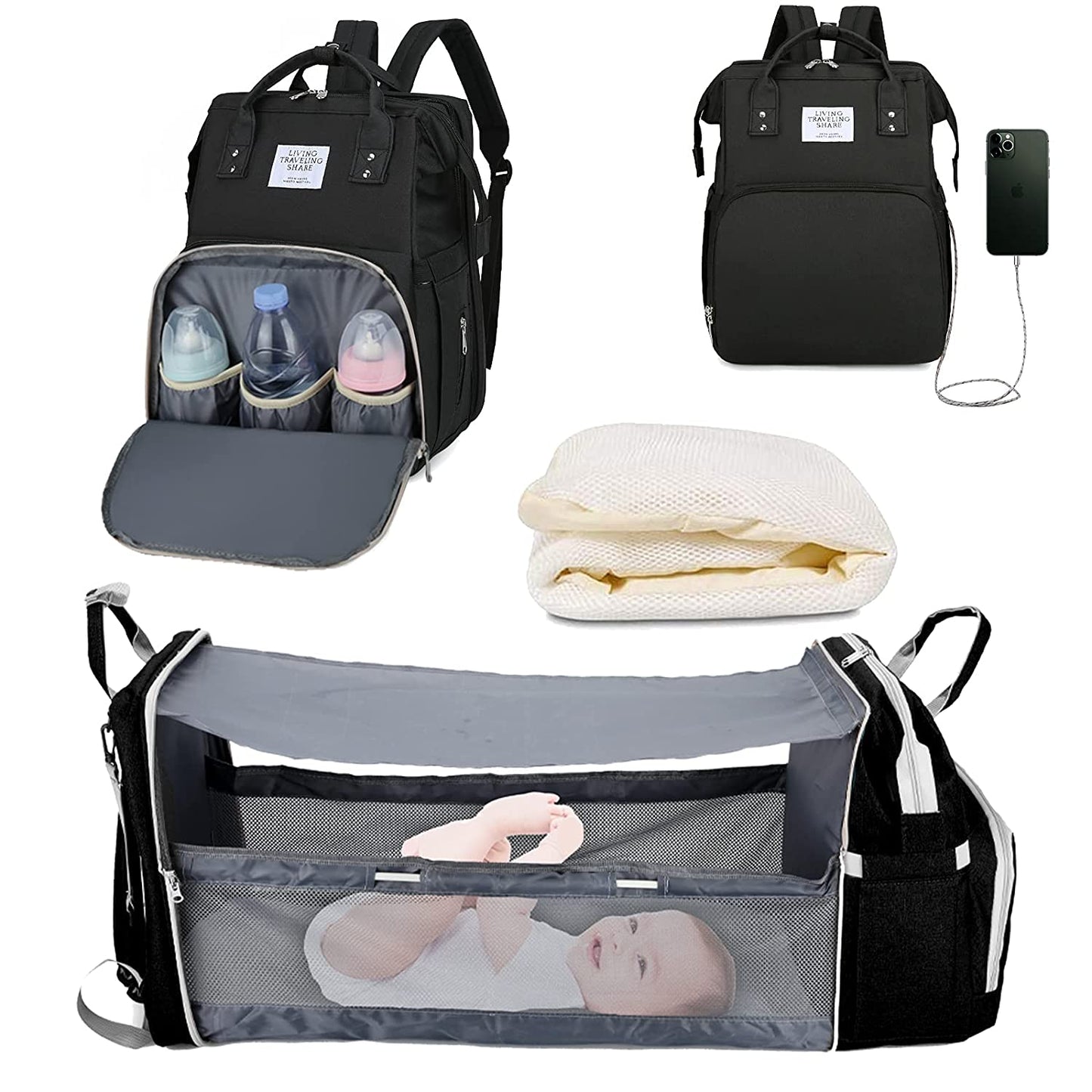 Multifunction Travel Backpack Baby Changing Station