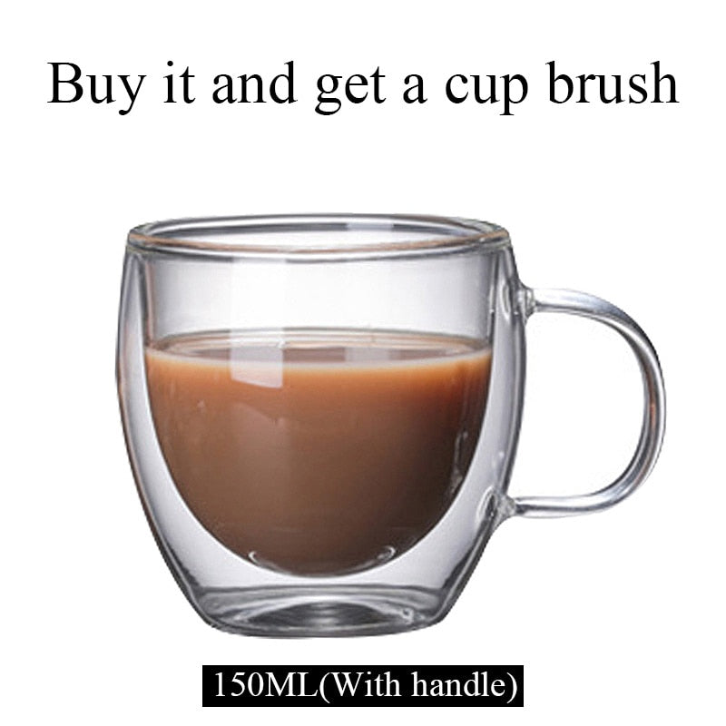 Double Walled Coffee Mug & Glass