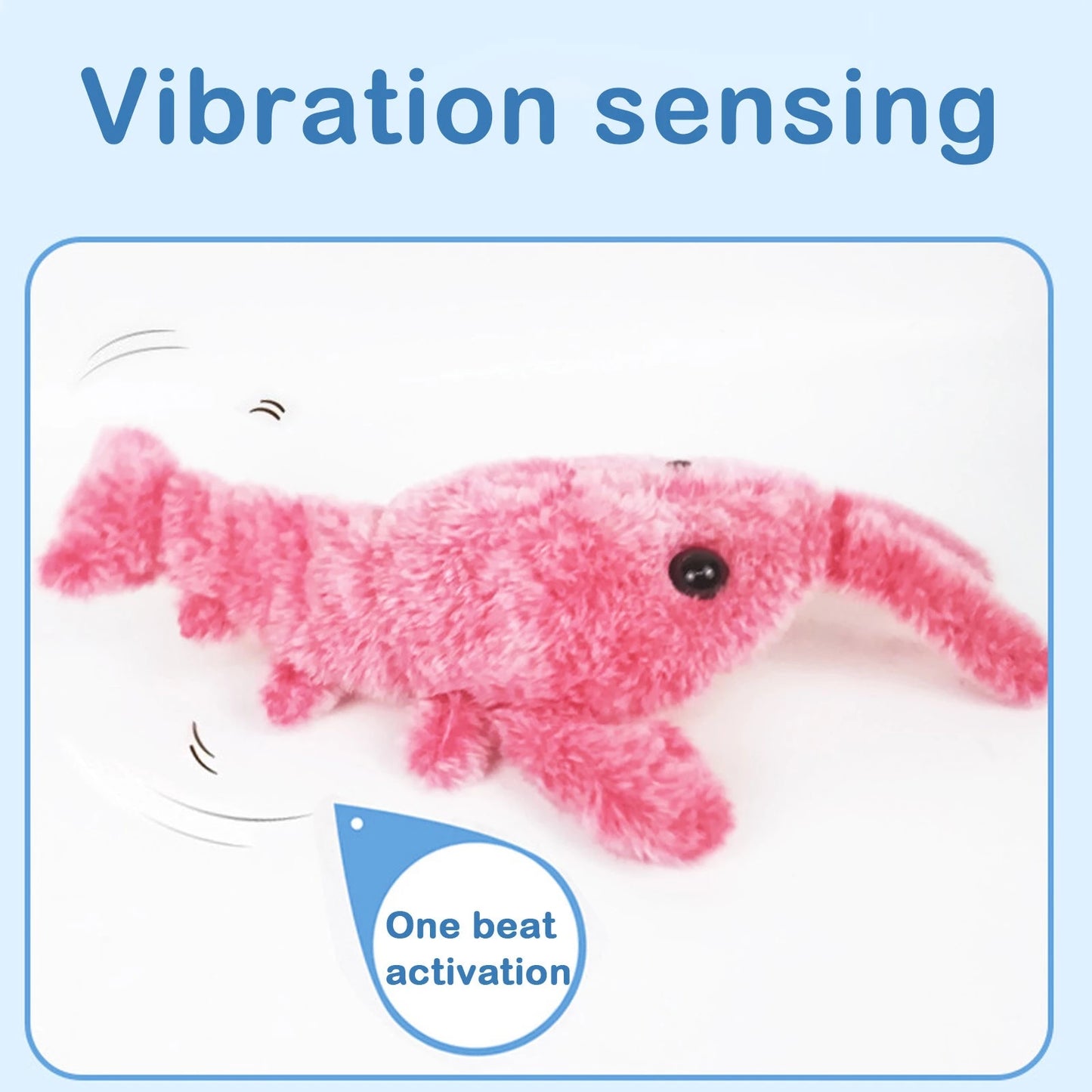 Plush Jumping Shrimp Toy